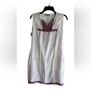 Harris Cotton White Linen Dress Pockets